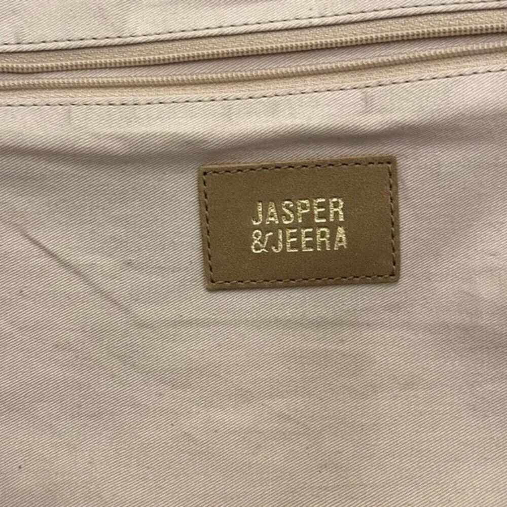 Anthropologie Jasper Jeera Woven Leather Tassled Clutch NWOT